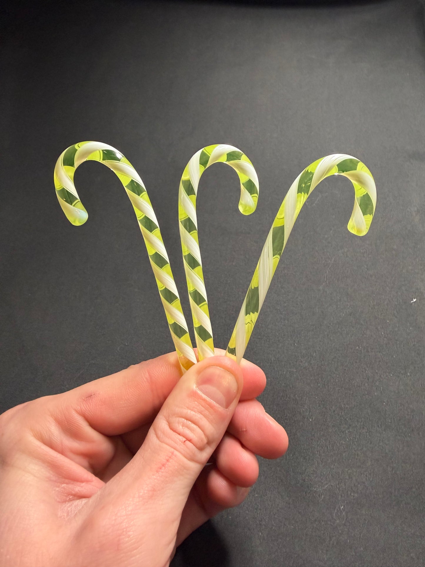 Uranium Glass Candy Canes