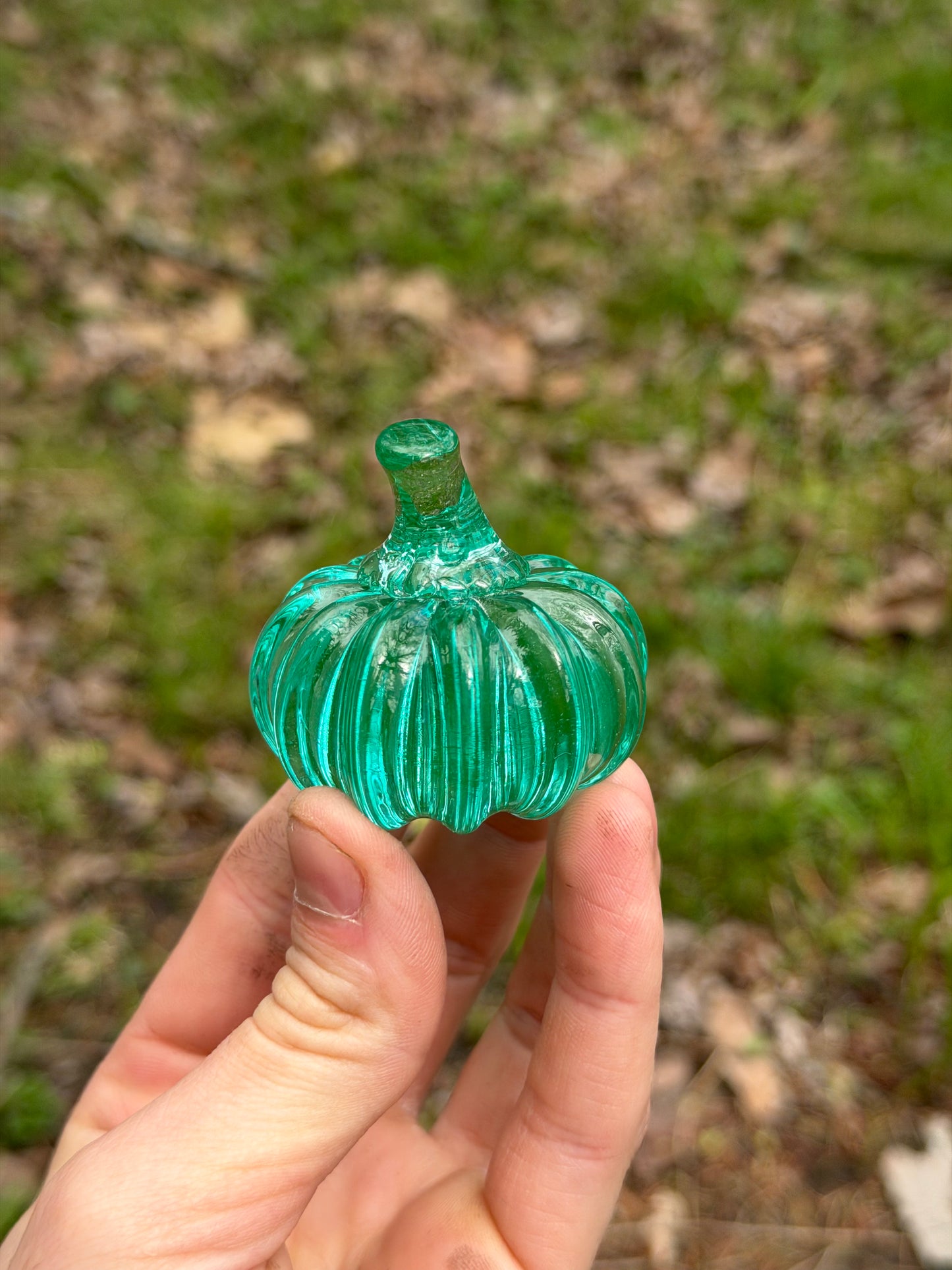 Recycled Uranium Glass Pumpkin