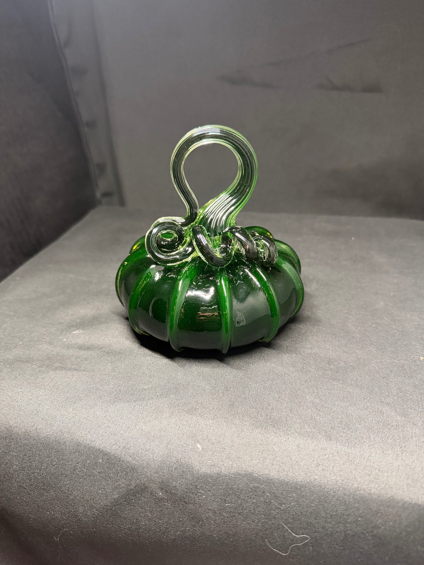 Black Uranium Glass Pumpkin