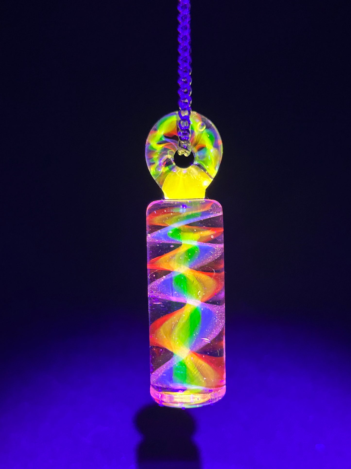 UV Rainbow Twist Pendent