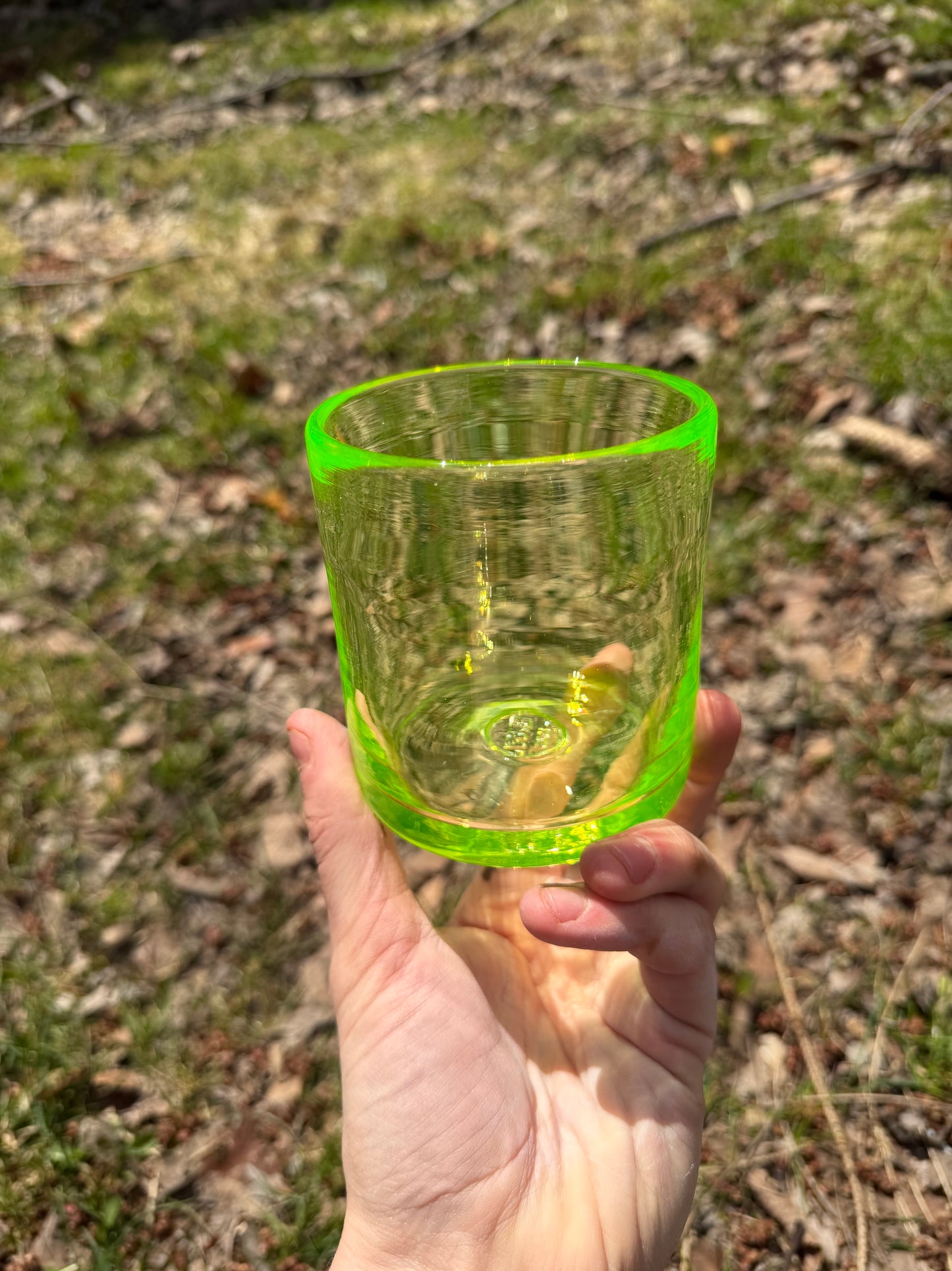 Uranium Glass Rocks Glass (10oz)