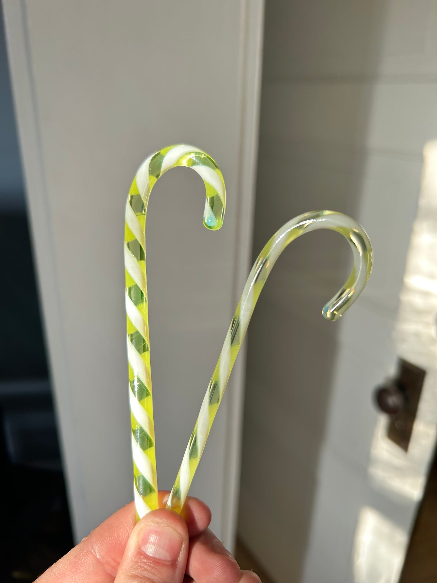 Uranium Glass Candy Canes