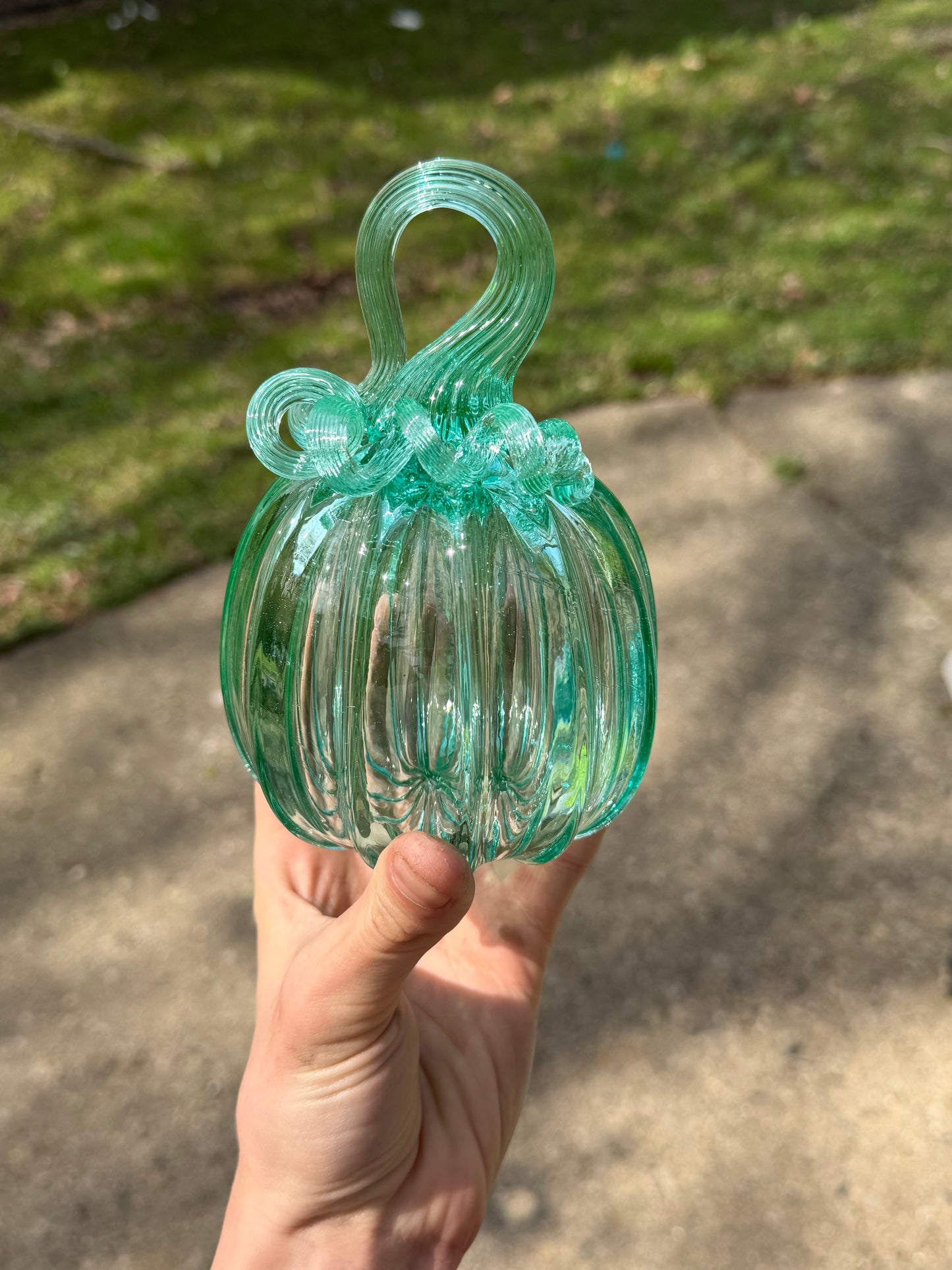 Recycled Uranium Glass Pumpkin