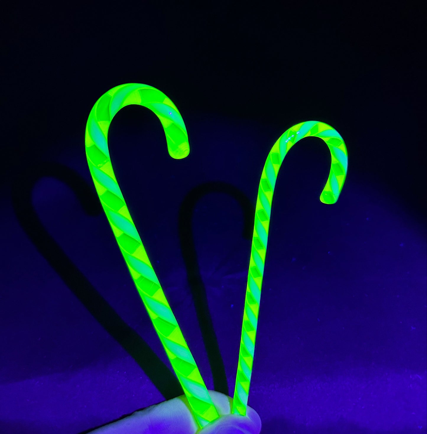 Uranium Glass Candy Canes
