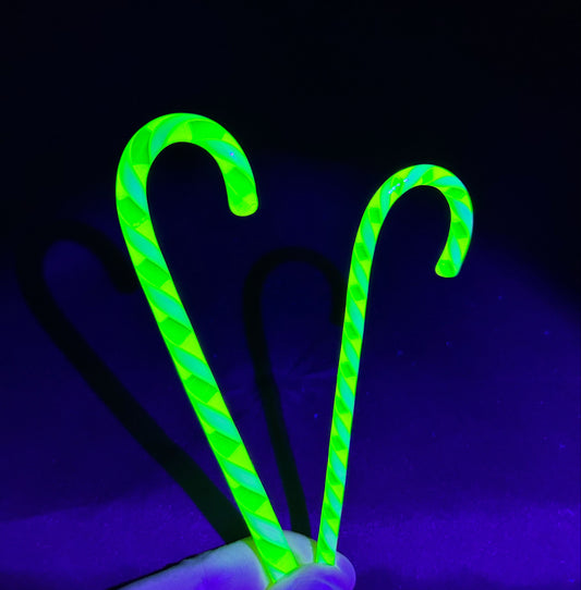 Uranium Glass Candy Canes