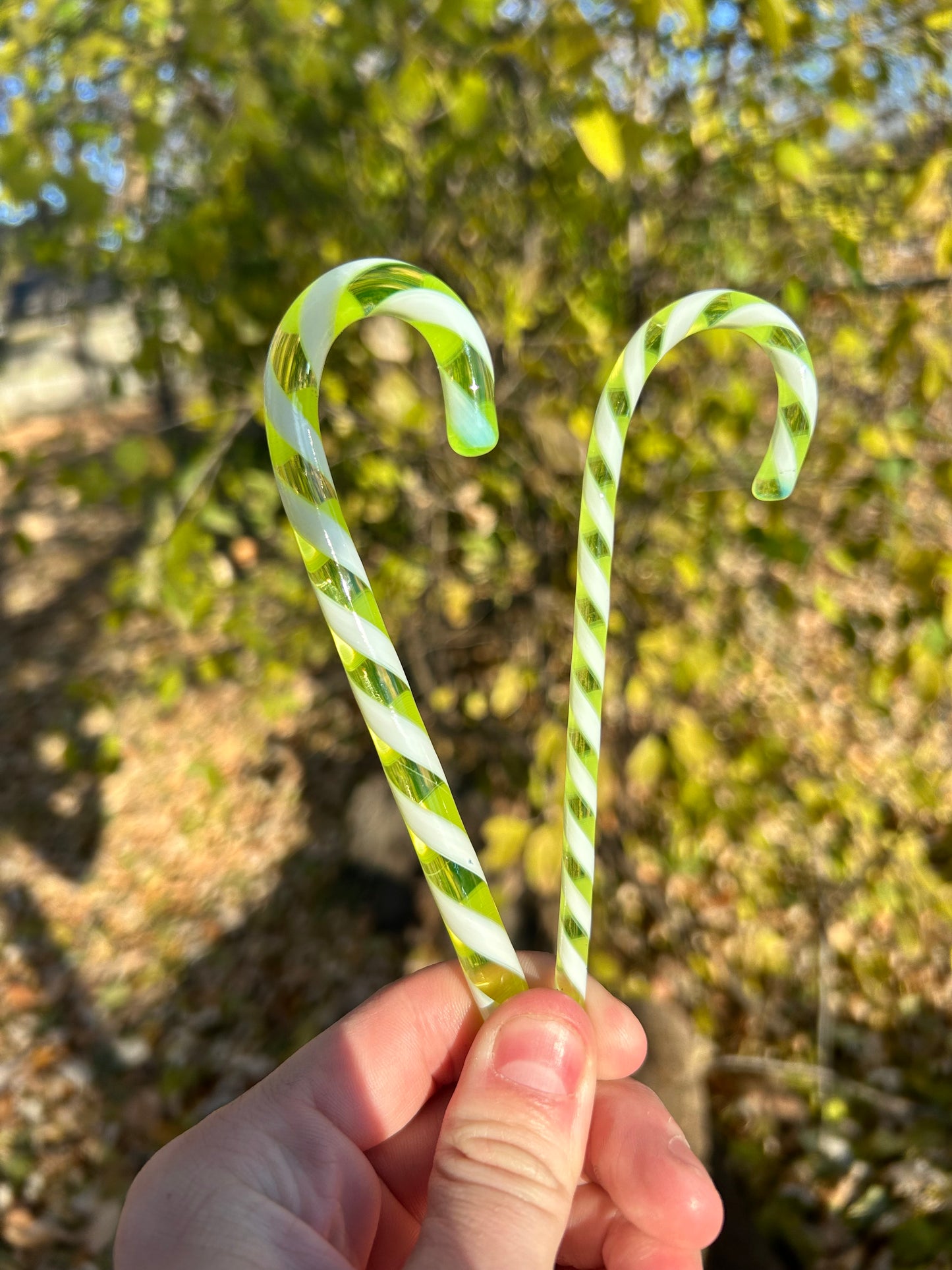 Uranium Glass Candy Canes