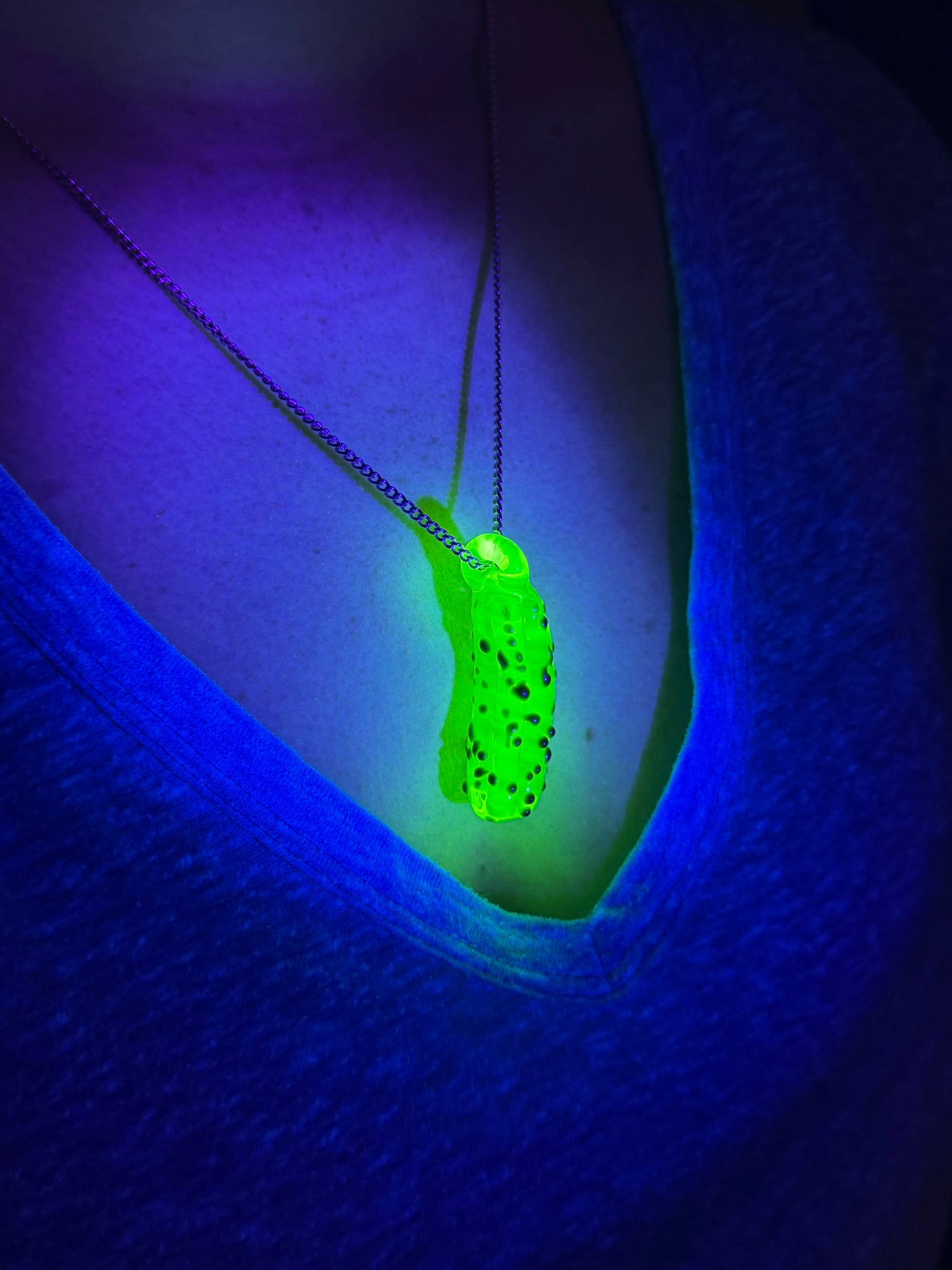 Uranium Glass Pickle Pendant