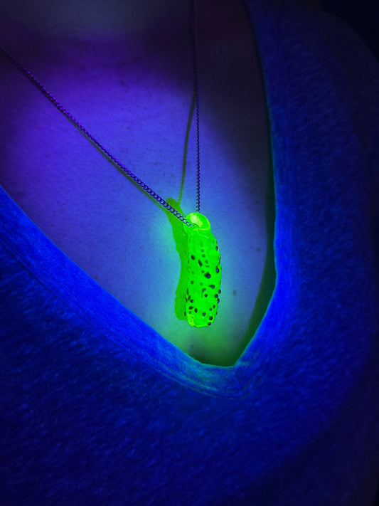 Uranium Glass Pickle Pendant