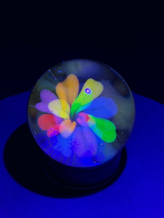 UV Rainbow Flower Marble (41mm)