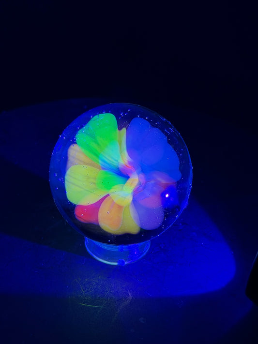 UV Rainbow Flower Marble