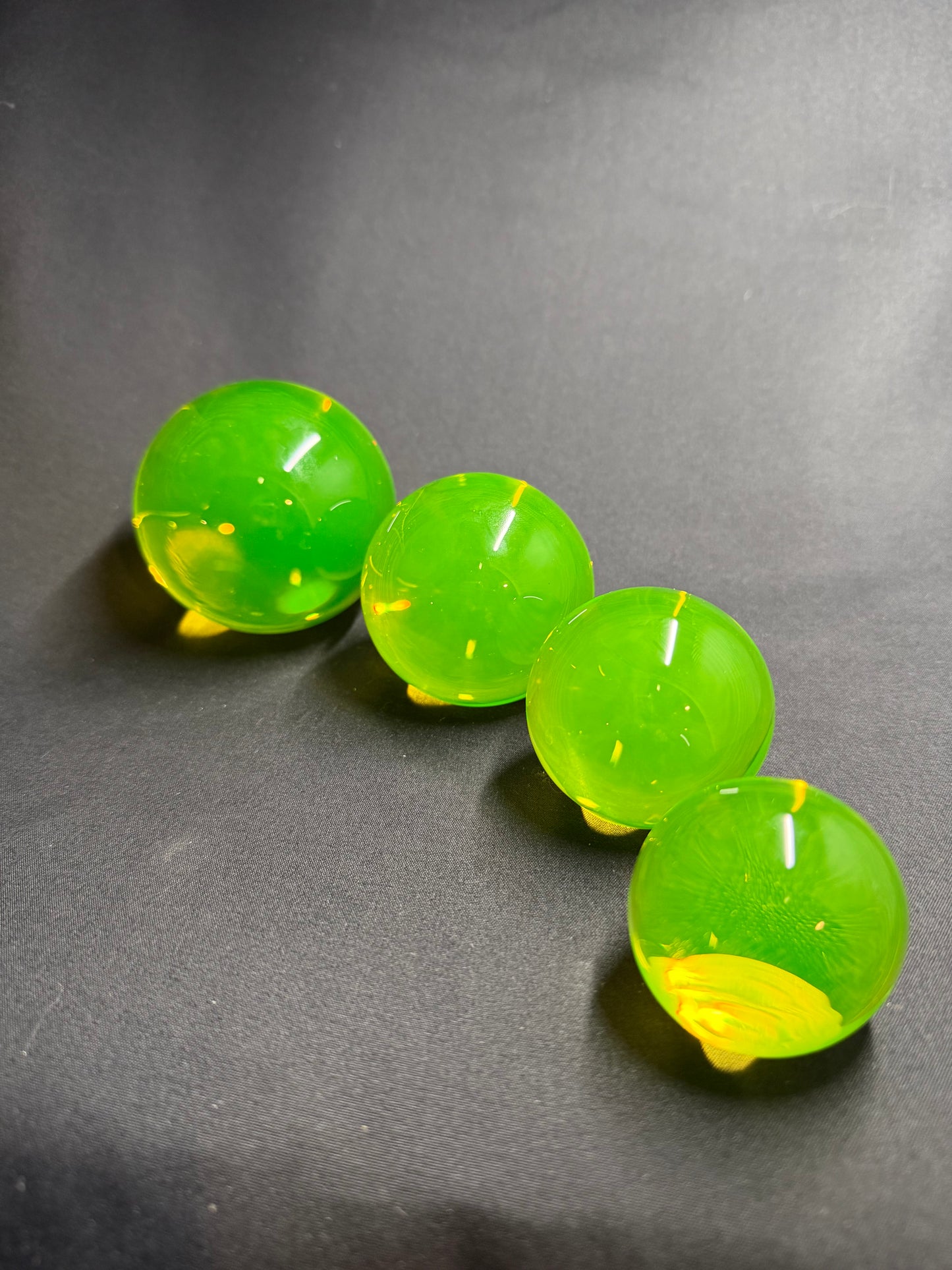 Uranium Glass Sphere (Flat Bottom)