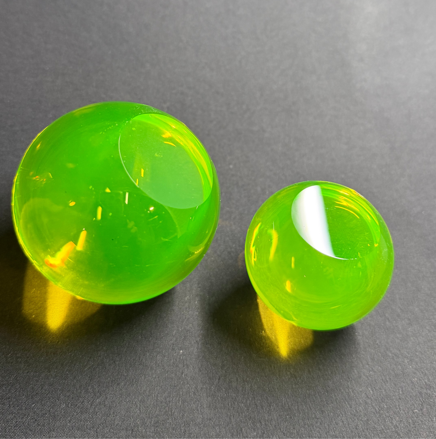 Uranium Glass Sphere (Flat Bottom)