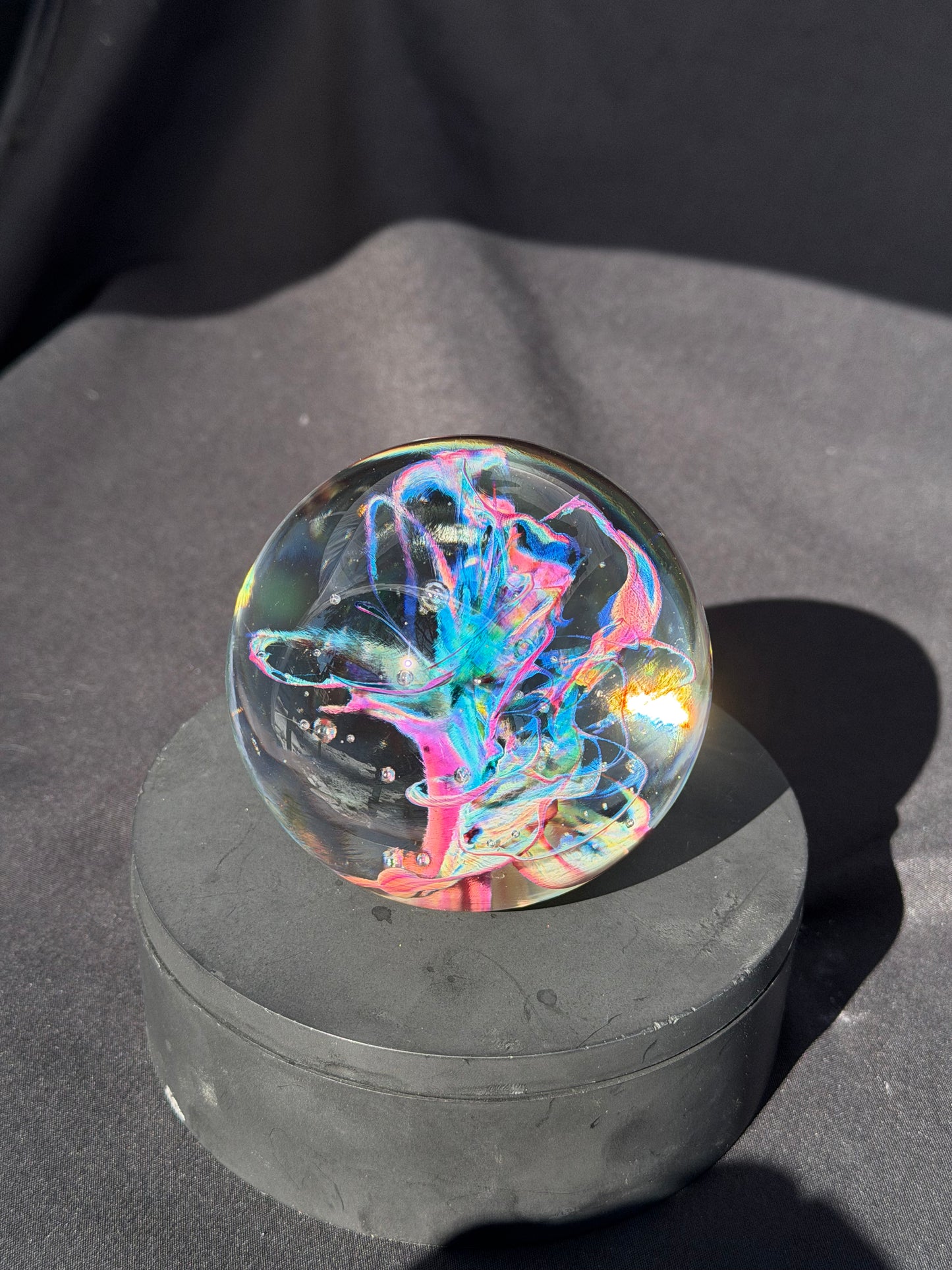 Multi-Color Implosion Paperweight (3.2")