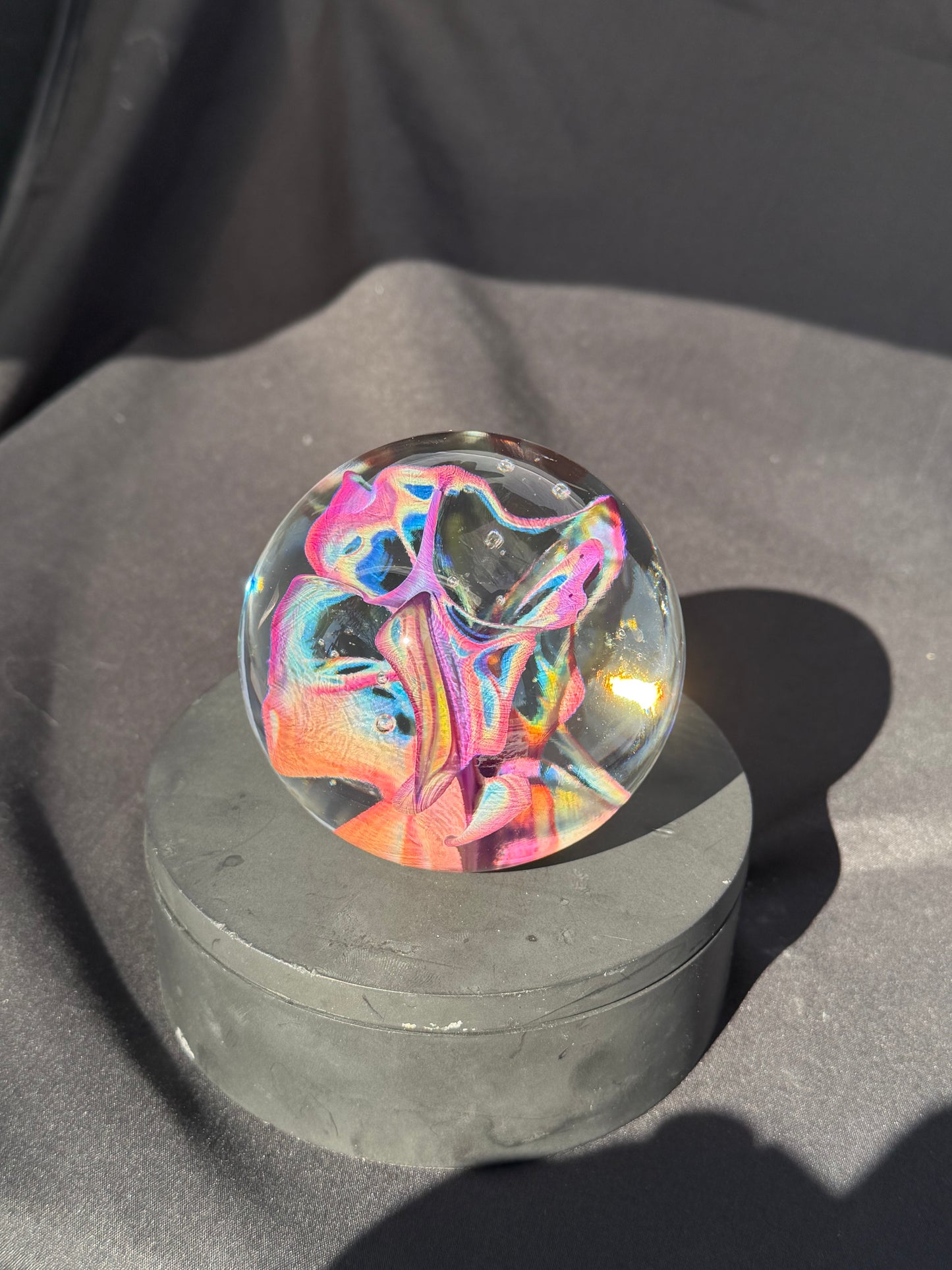 Multi-Color Implosion Paperweight (3.2")