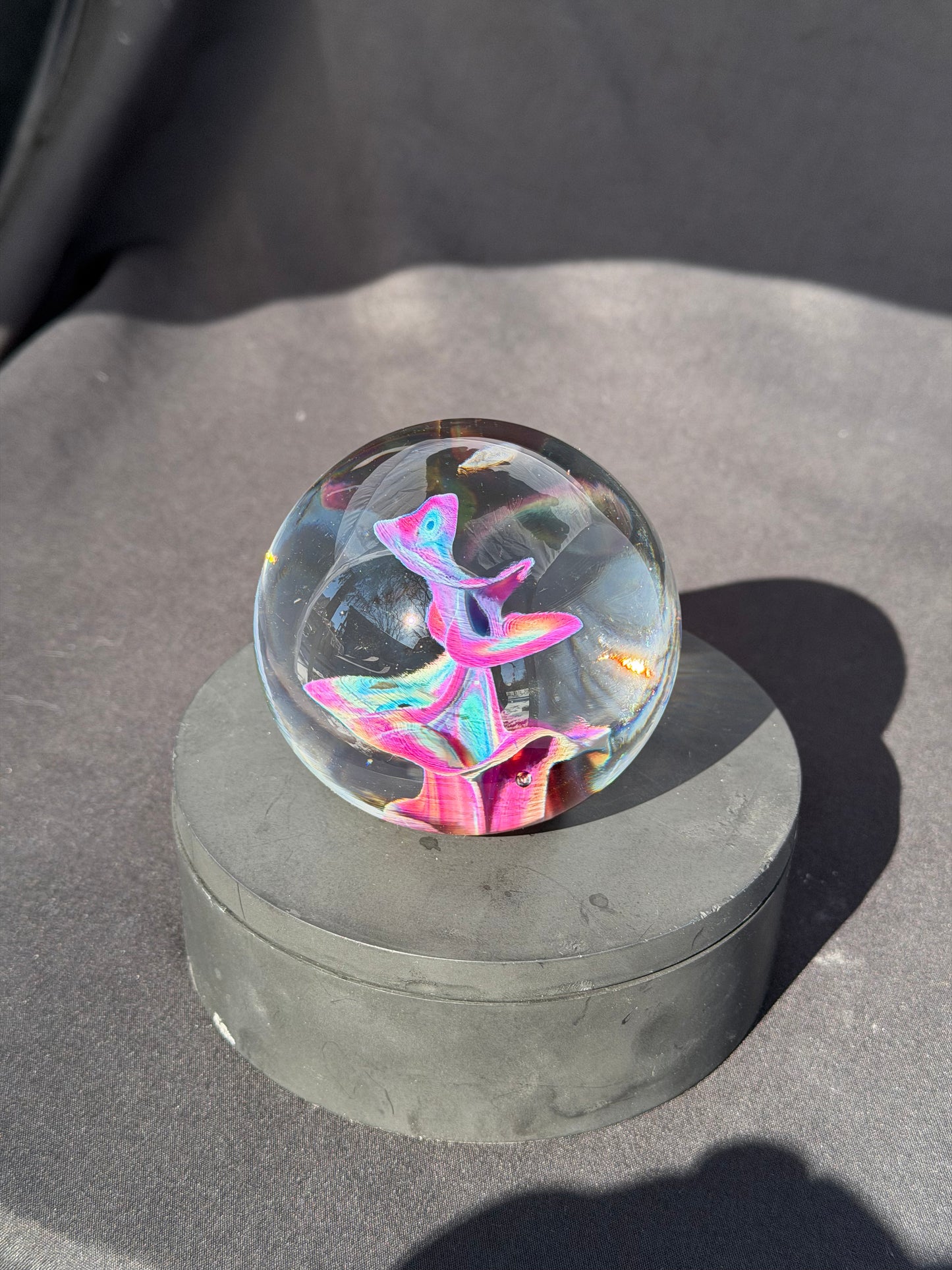 Multi-Color Implosion Paperweight (3")