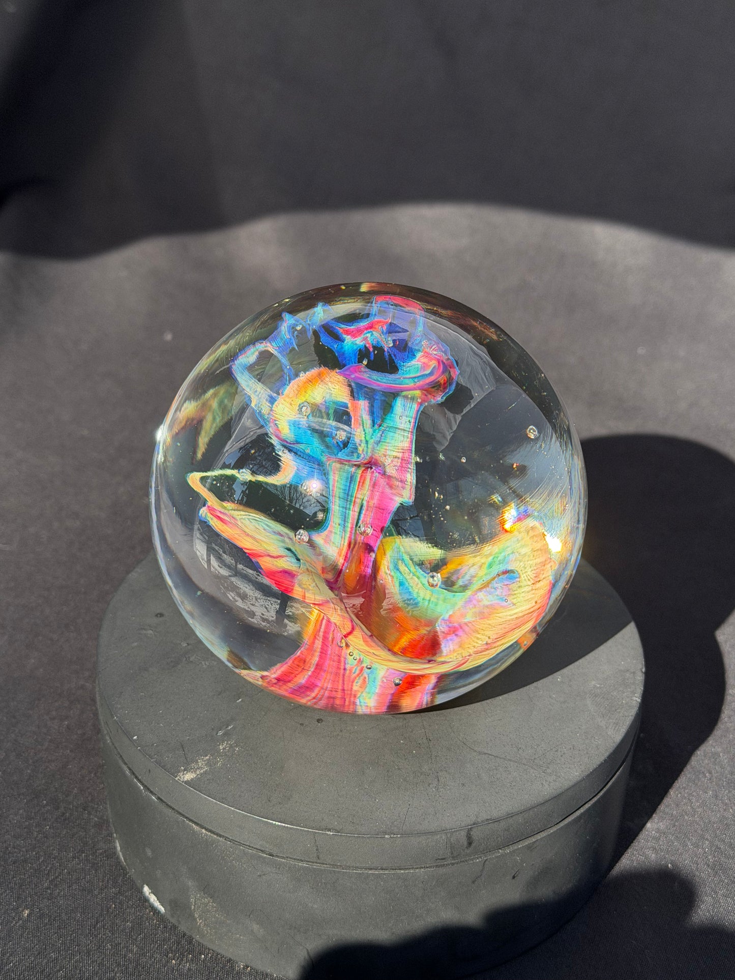 Multi-Color Implosion Paperweight (3.5")