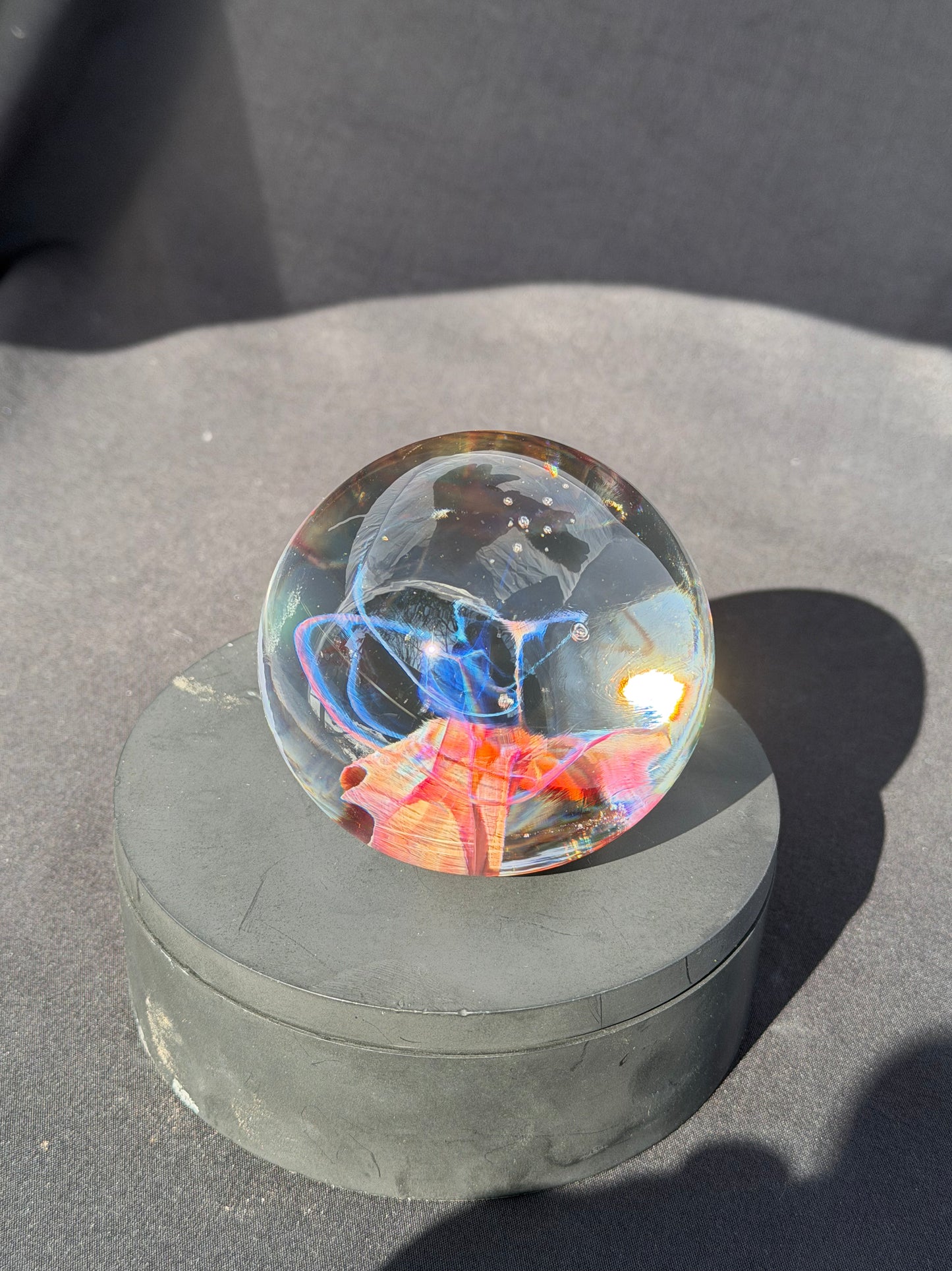 Multi-Color Implosion Paperweight (3")