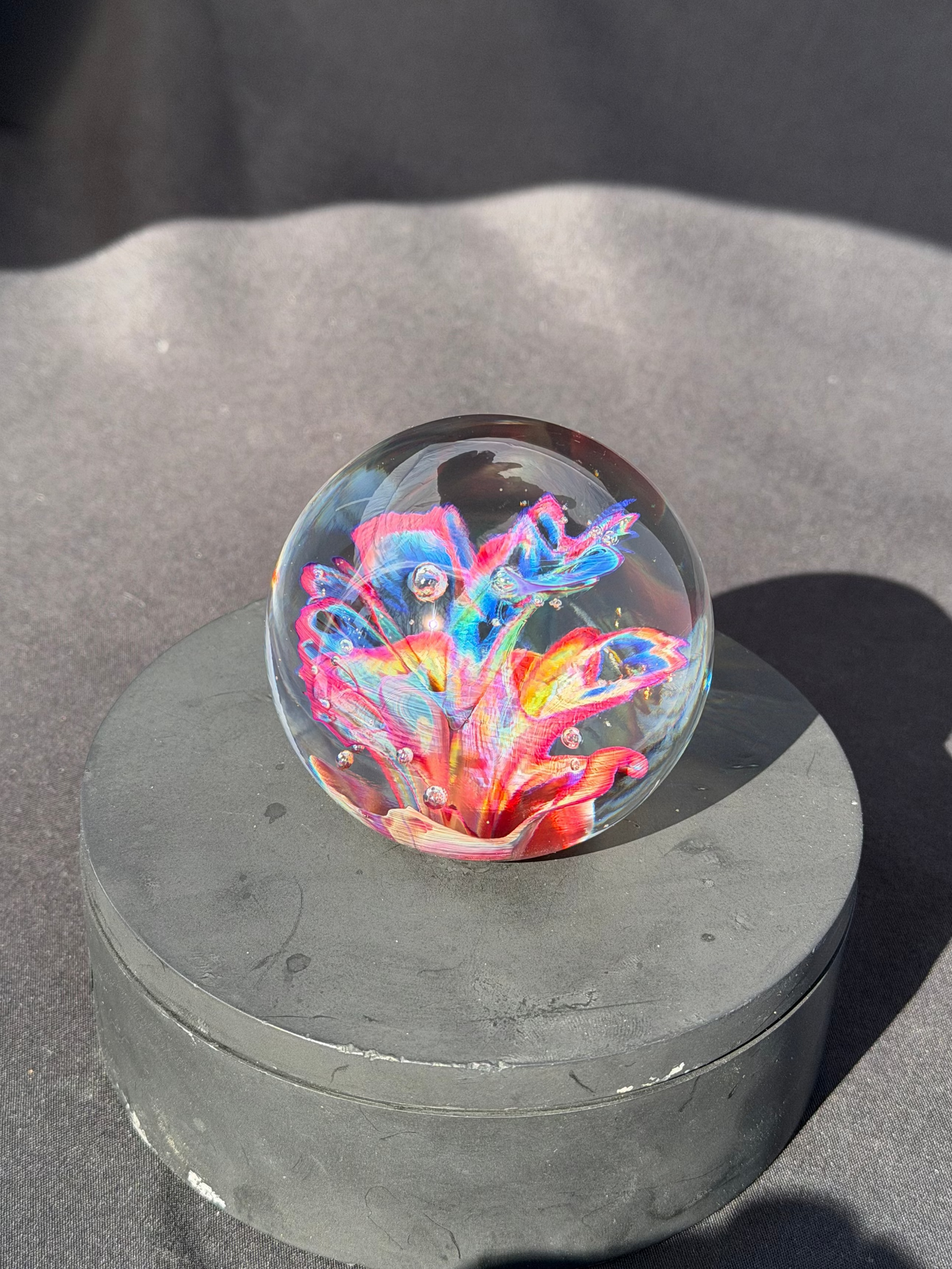 Multi-Color Implosion Paperweight (2.6")