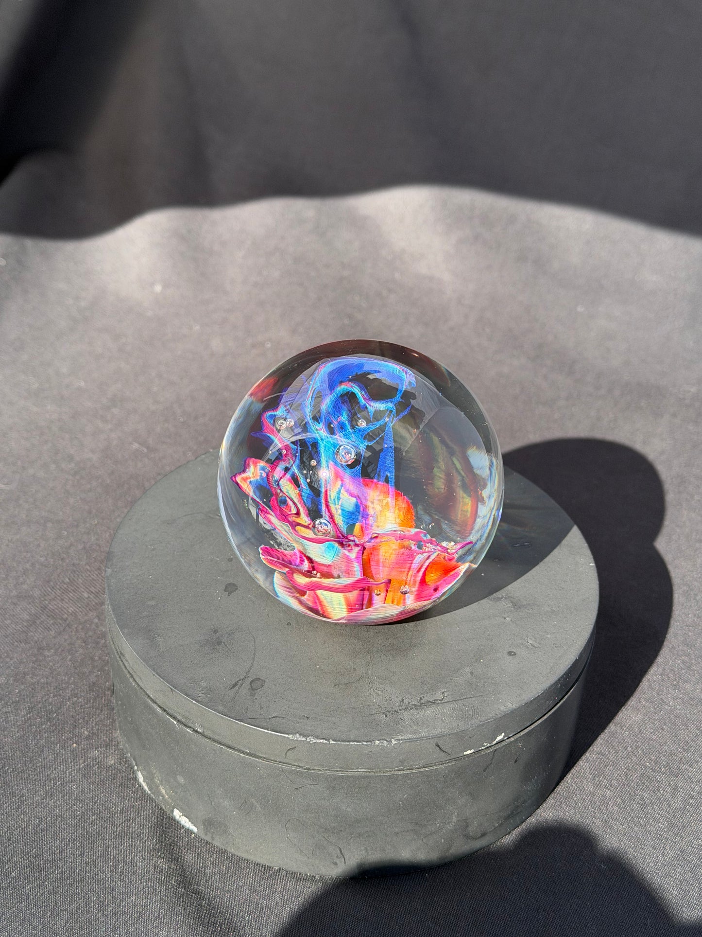 Multi-Color Implosion Paperweight (2.6")