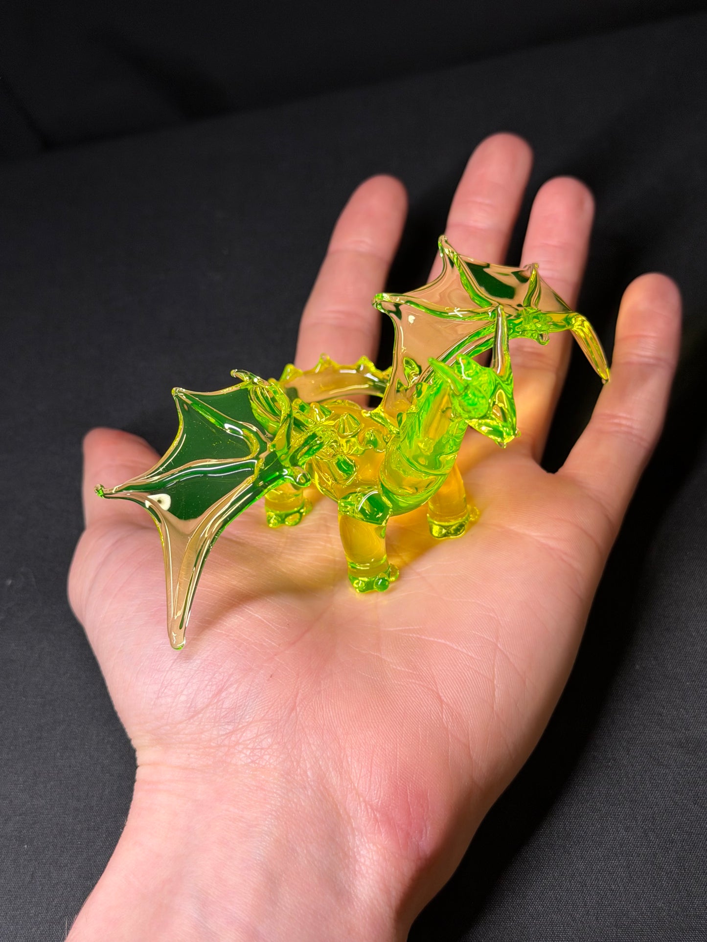 Uranium Glass Dragon