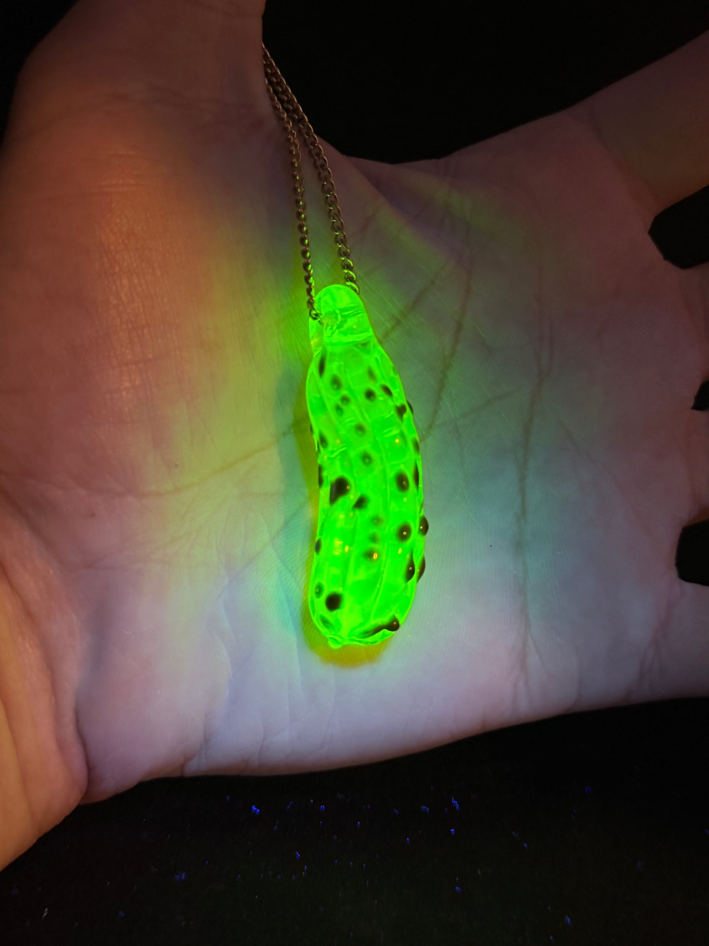 Uranium Glass Pickle Pendant