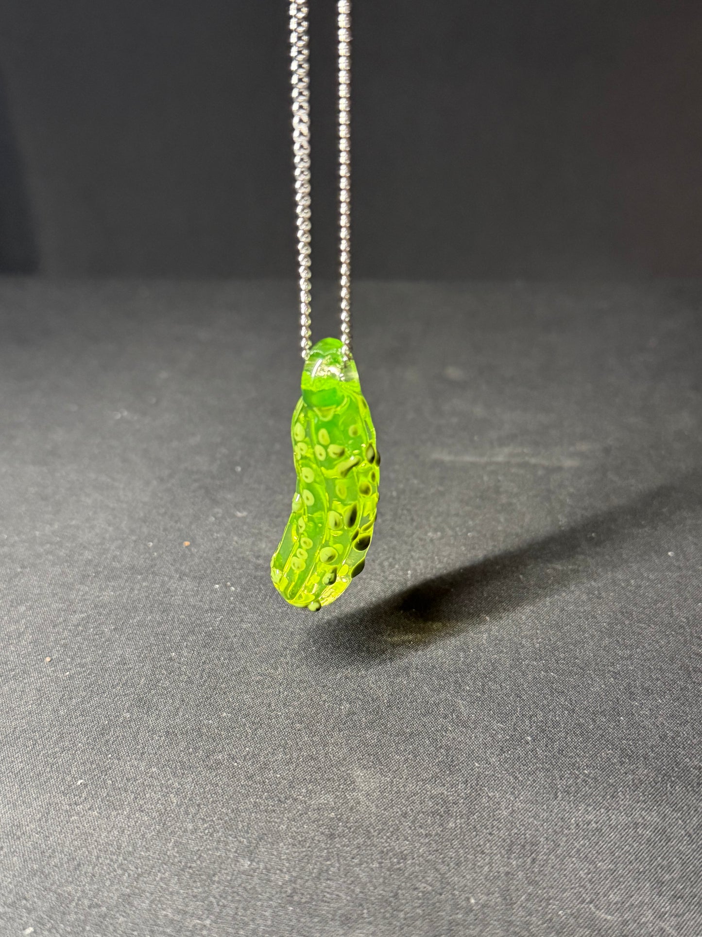 Uranium Glass Pickle Pendant