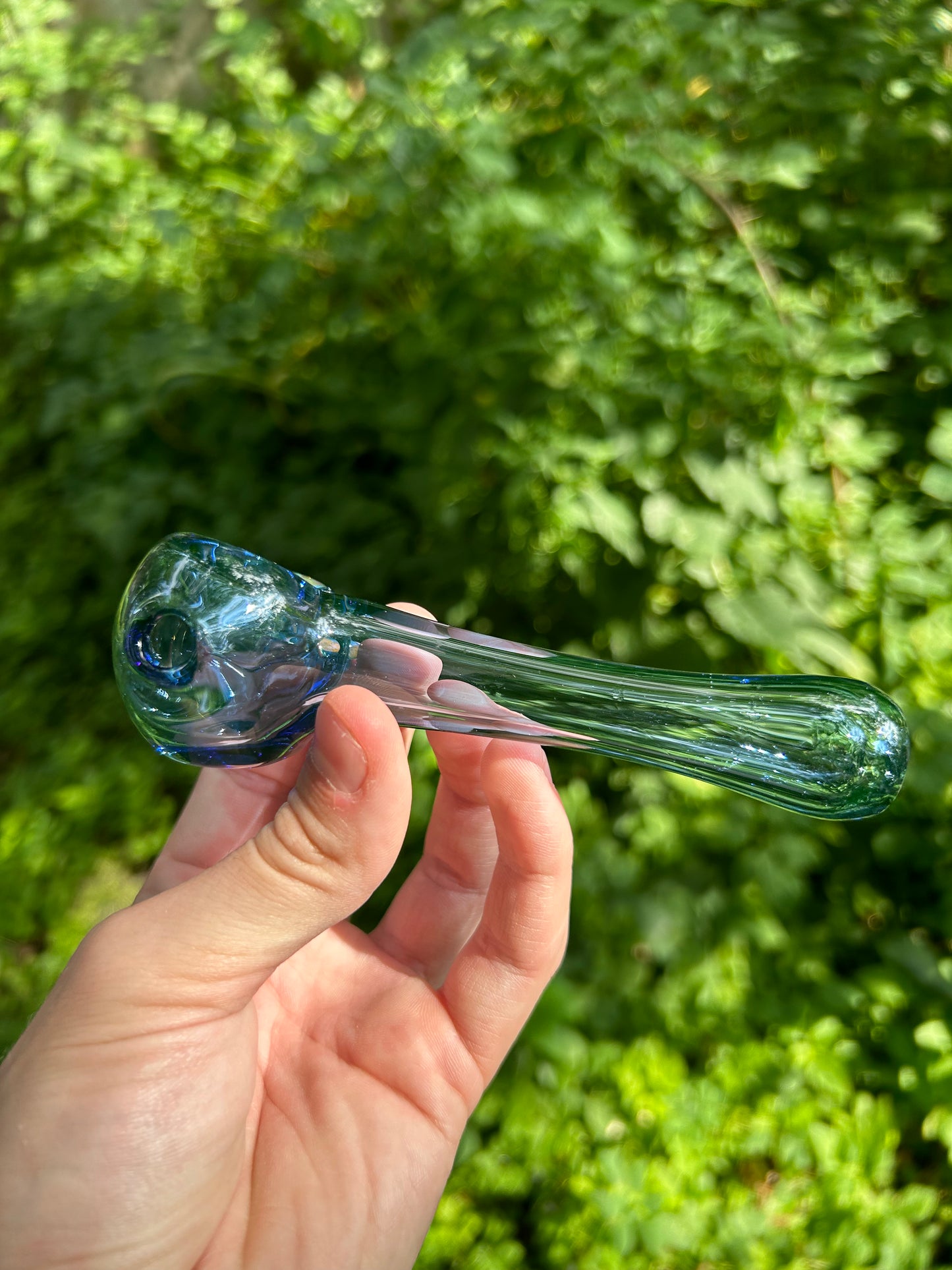 Blue Uranium Glass Pipe