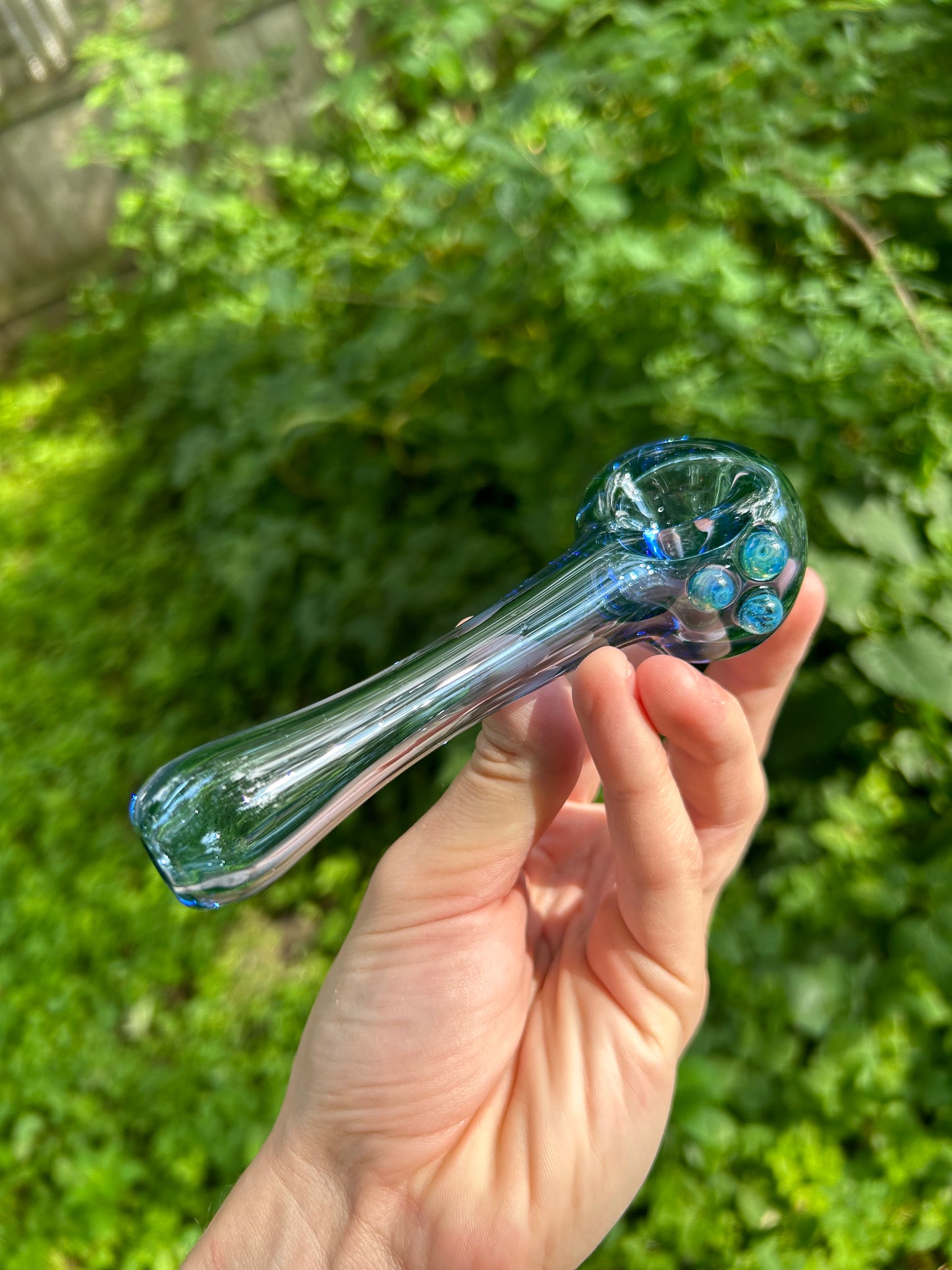 Blue Uranium Glass Pipe