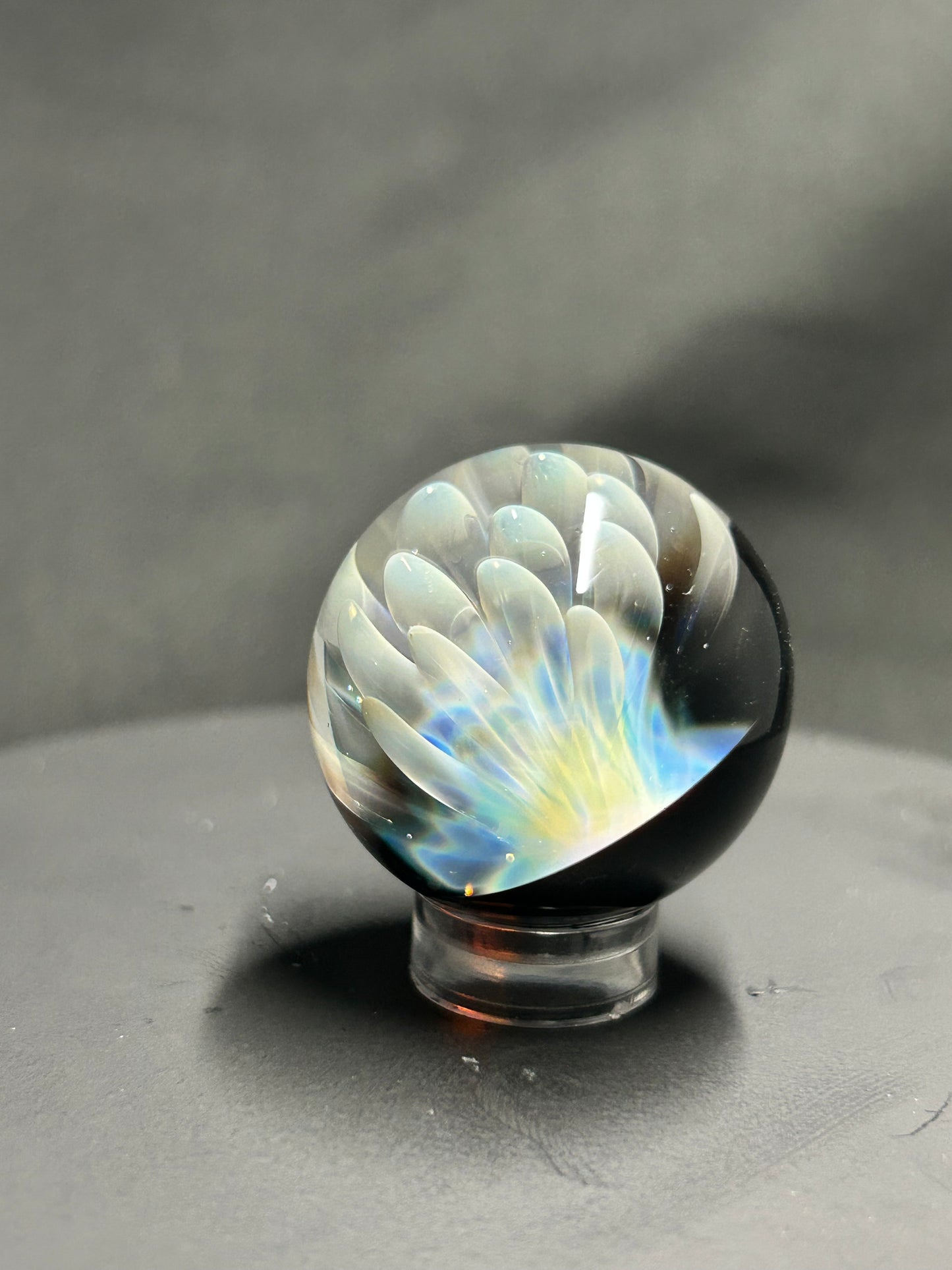 Silver Fume and UV Pink Marble 31mm