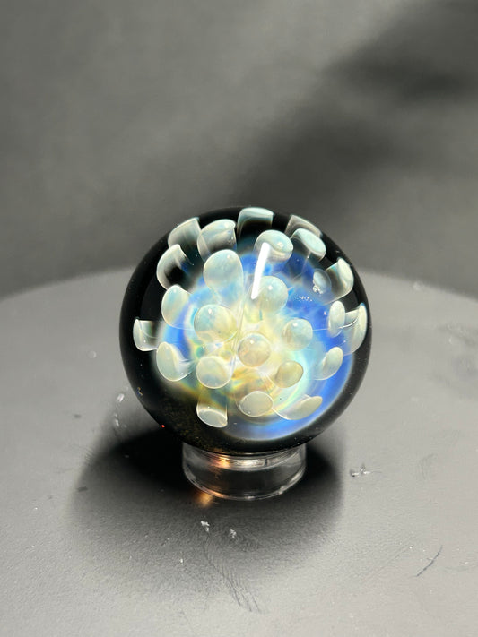 Silver Fume and UV Pink Marble 31mm