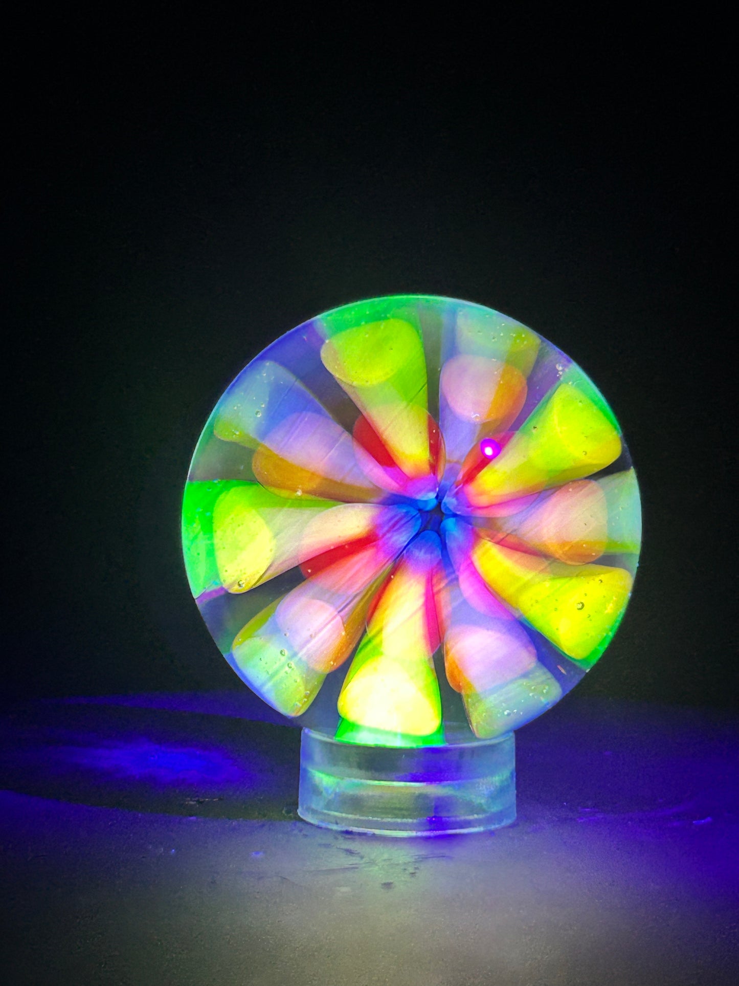 UV Rainbow Implosion Marble 34mm
