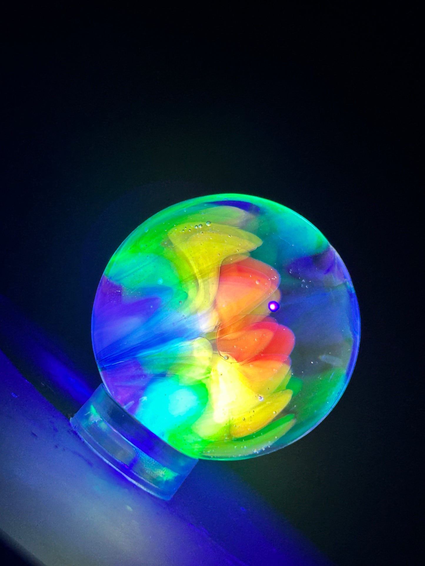 UV Rainbow Implosion Marble 34mm