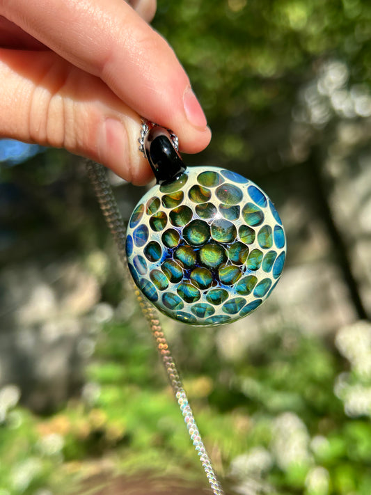 Silver Green Pendant (With Uranium Glass)