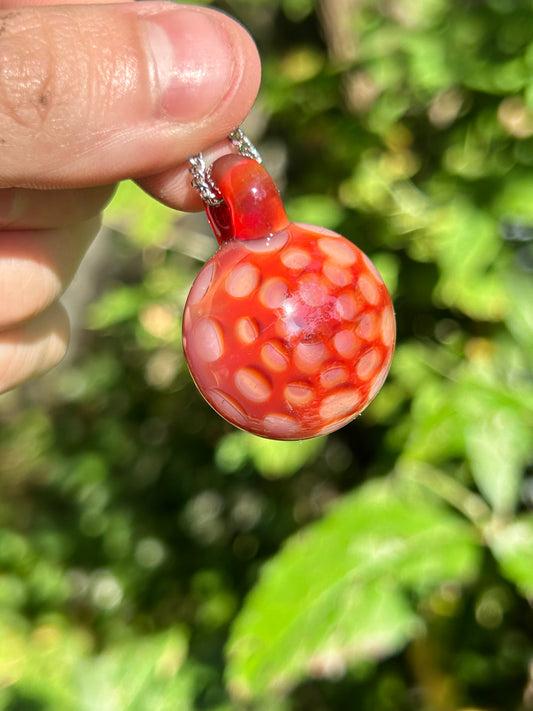 Red Opaline Pendant (With Rainbow UV)