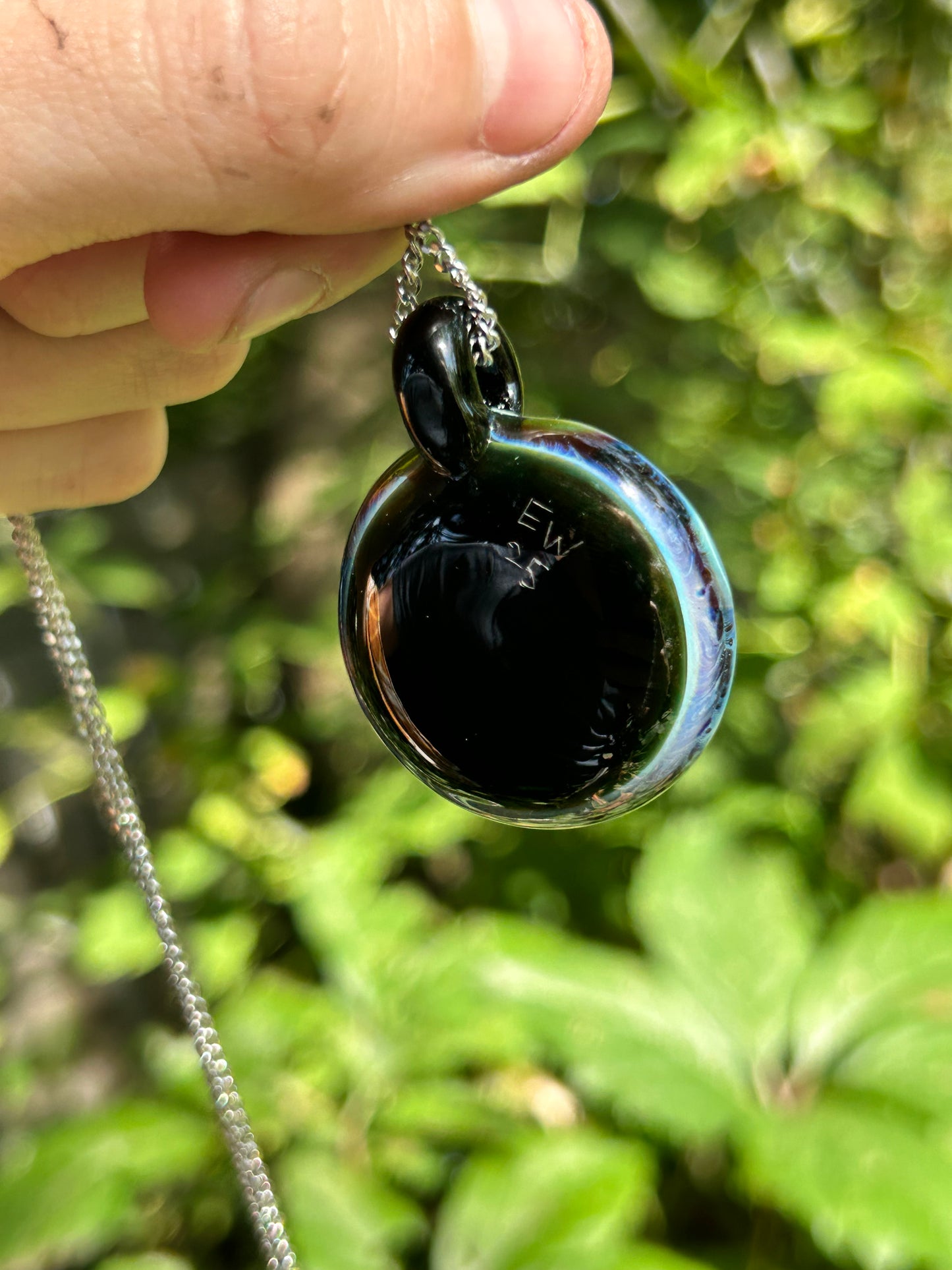 Silver Green Pendant (With Rainbow UV)