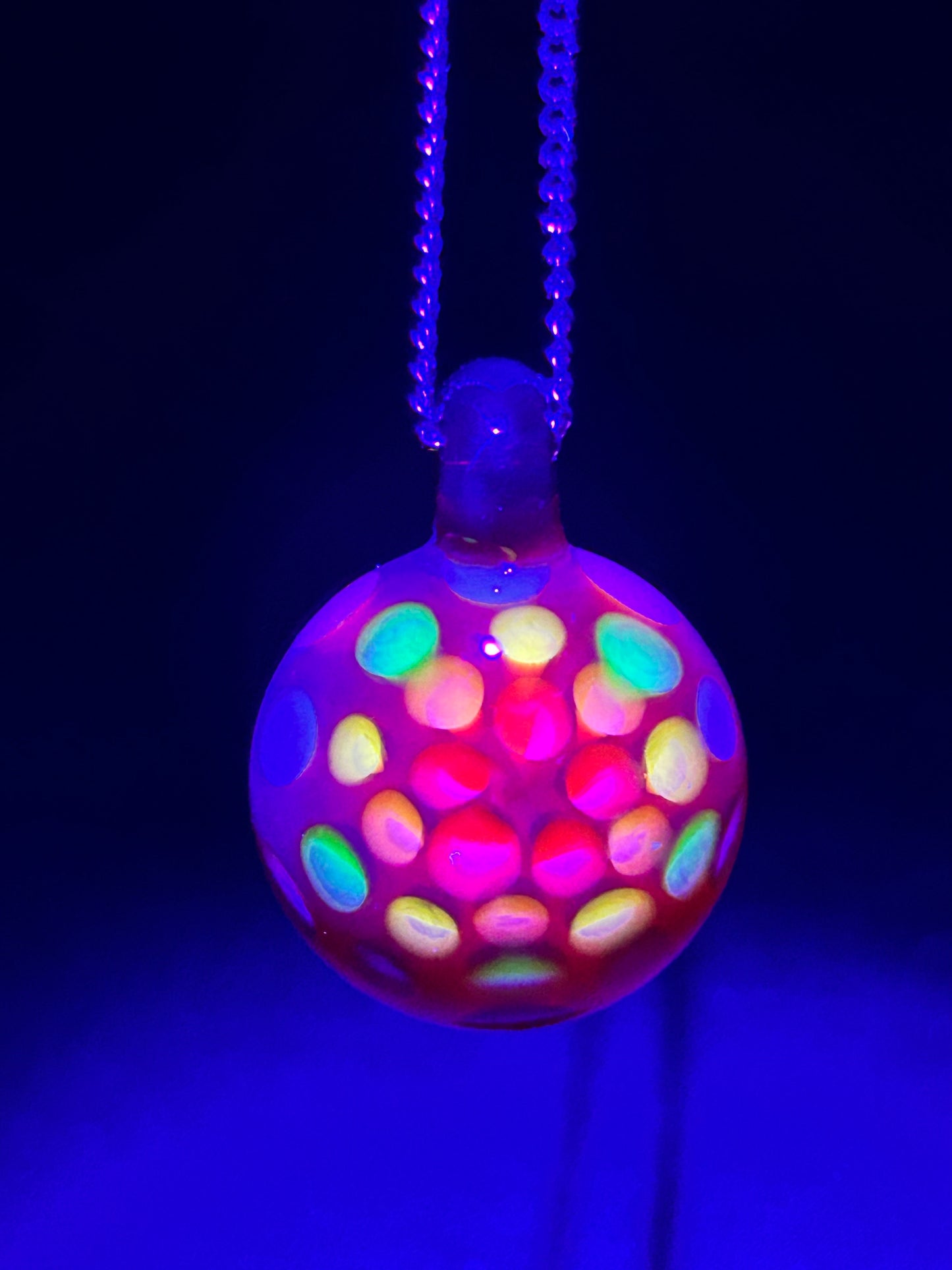Red Opaline Pendant (With Rainbow UV)