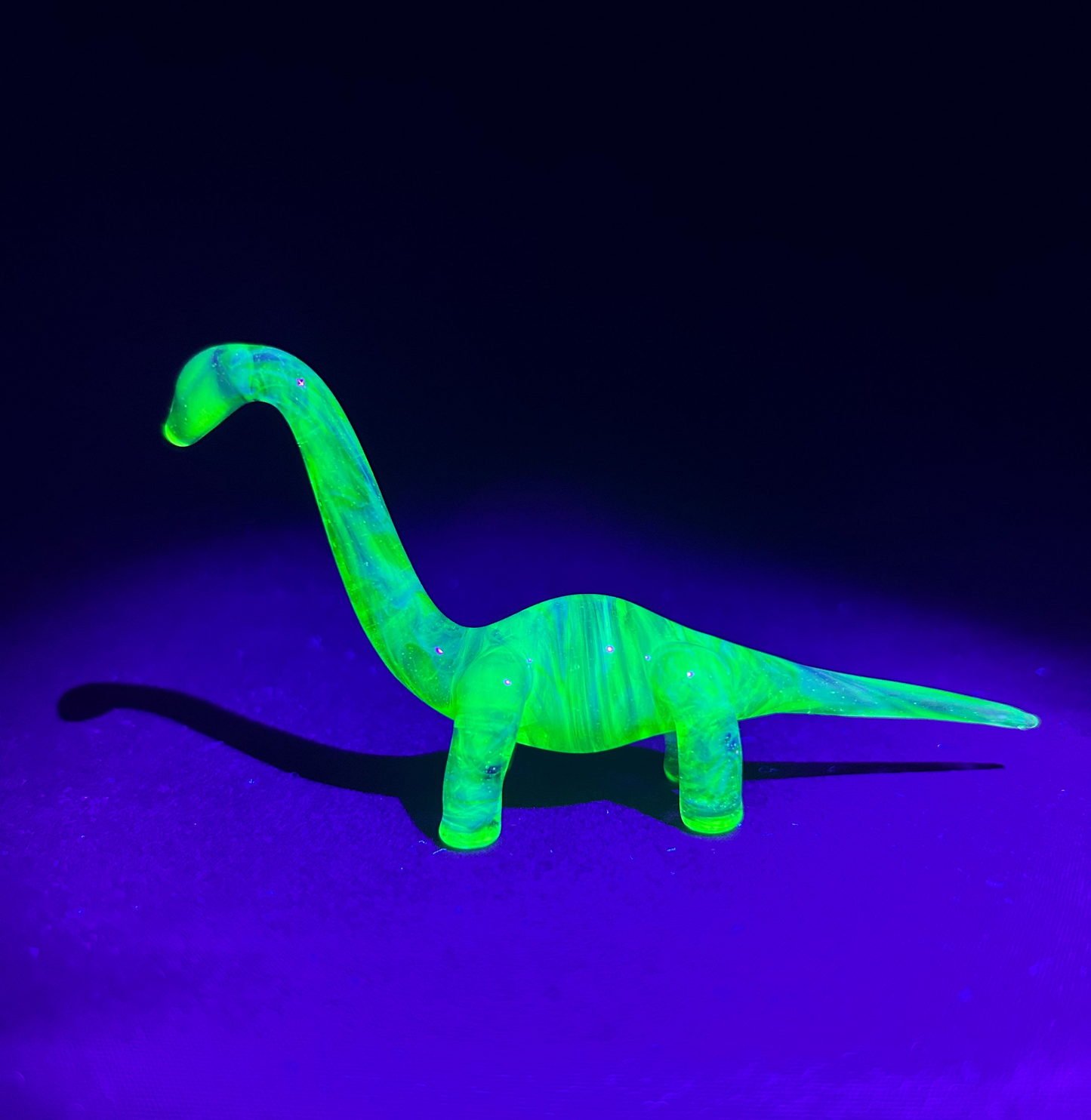 Swirly Lime Dino (UV Reactive)
