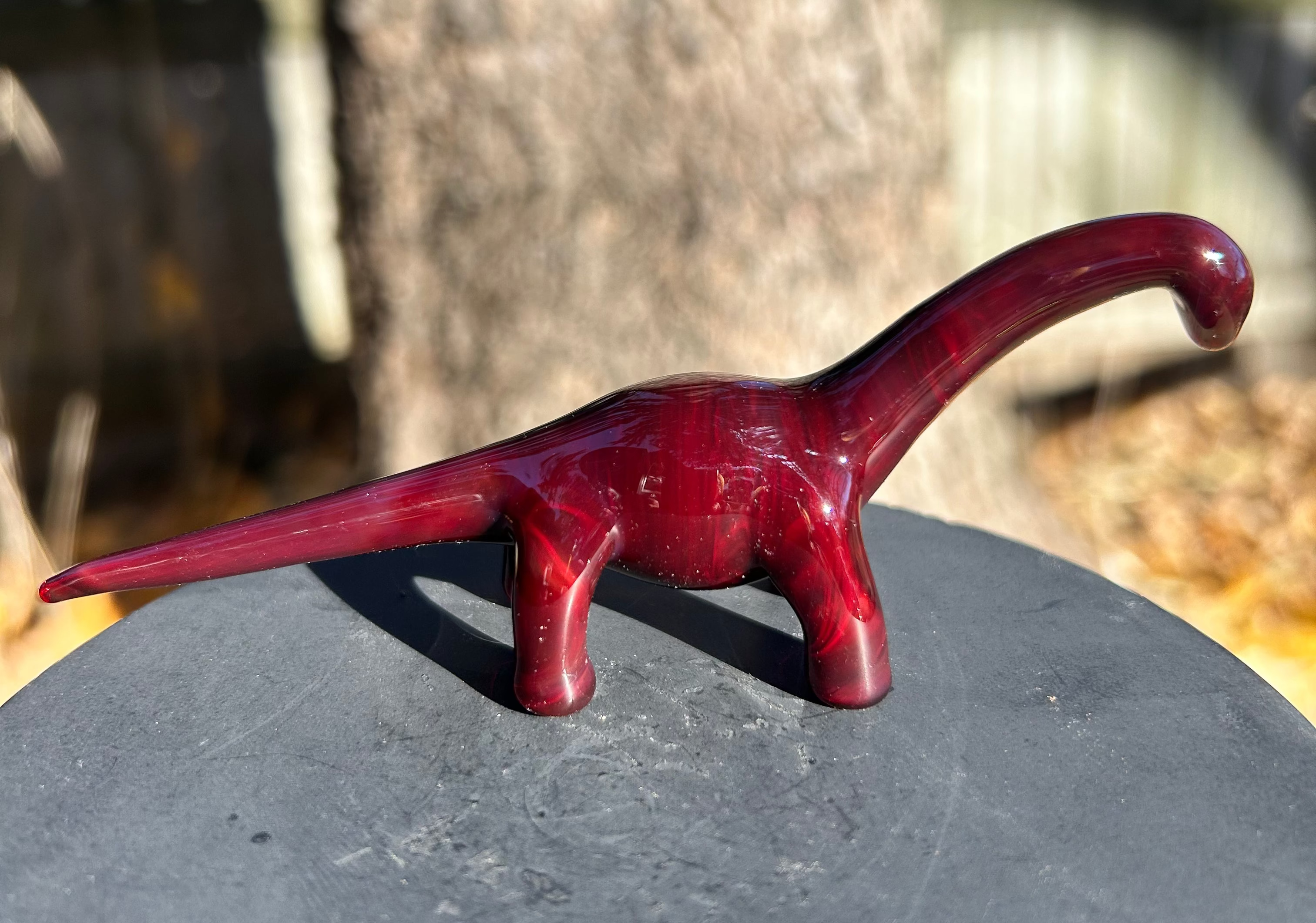 Deep Red Dino – Warren Glass Art