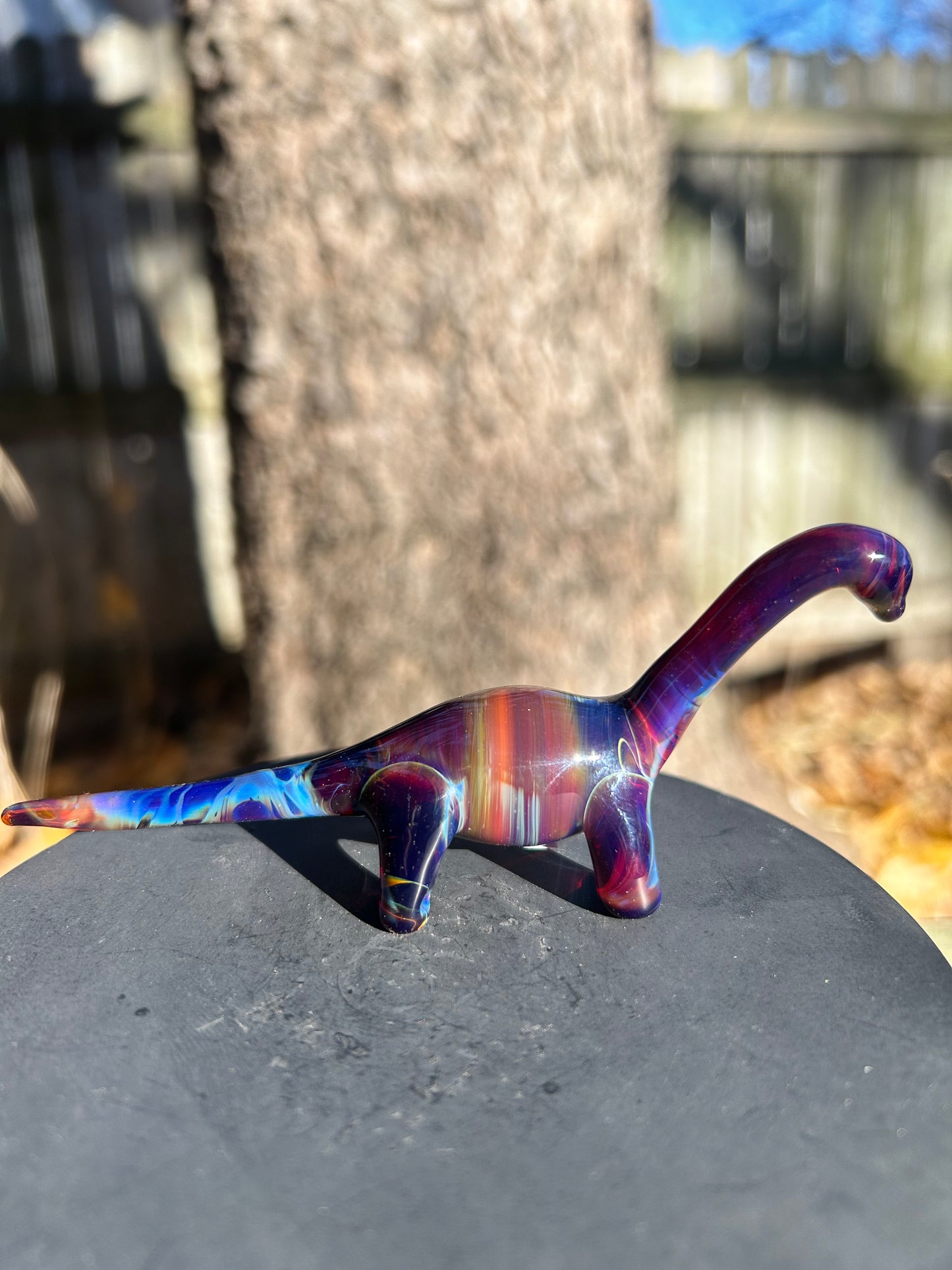 Silver Amber Purple Dino