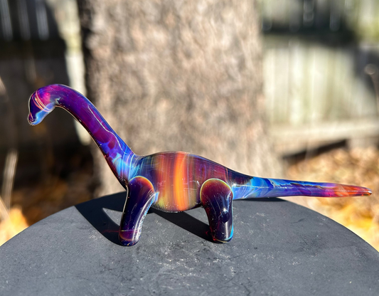 Silver Amber Purple Dino