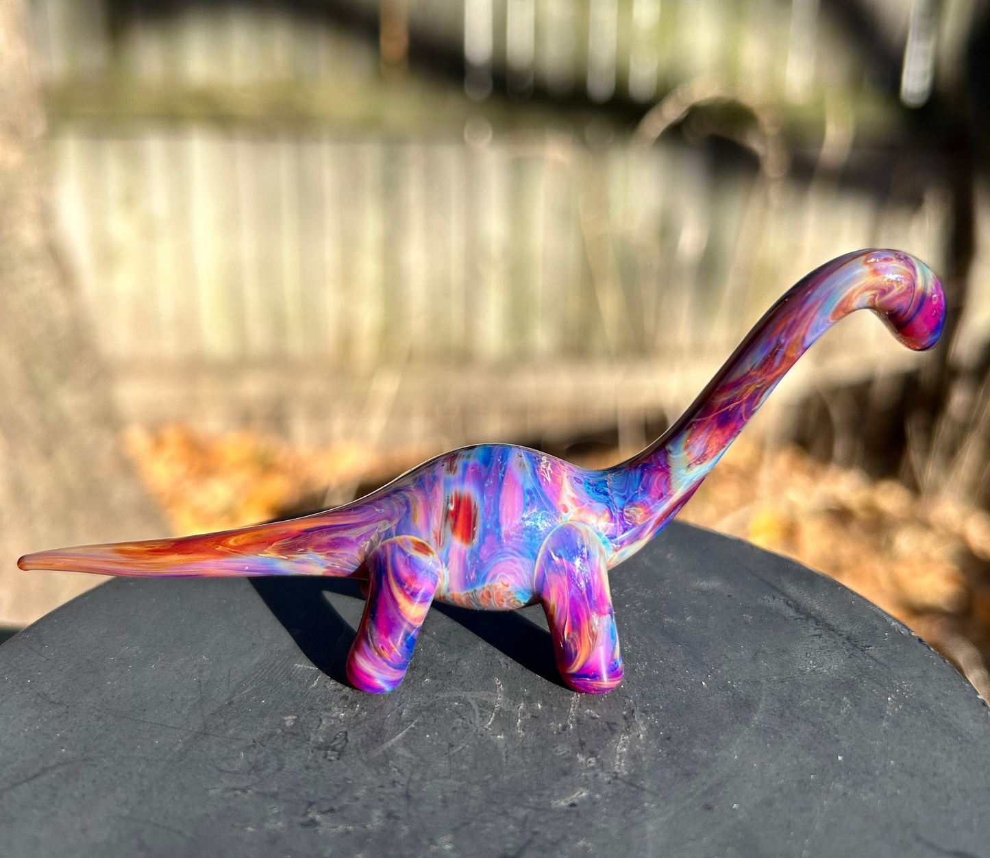 Bright Amber Purple Dino