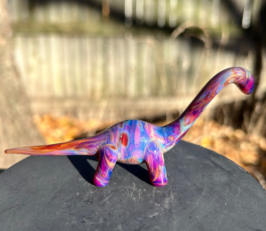 Bright Amber Purple Dino