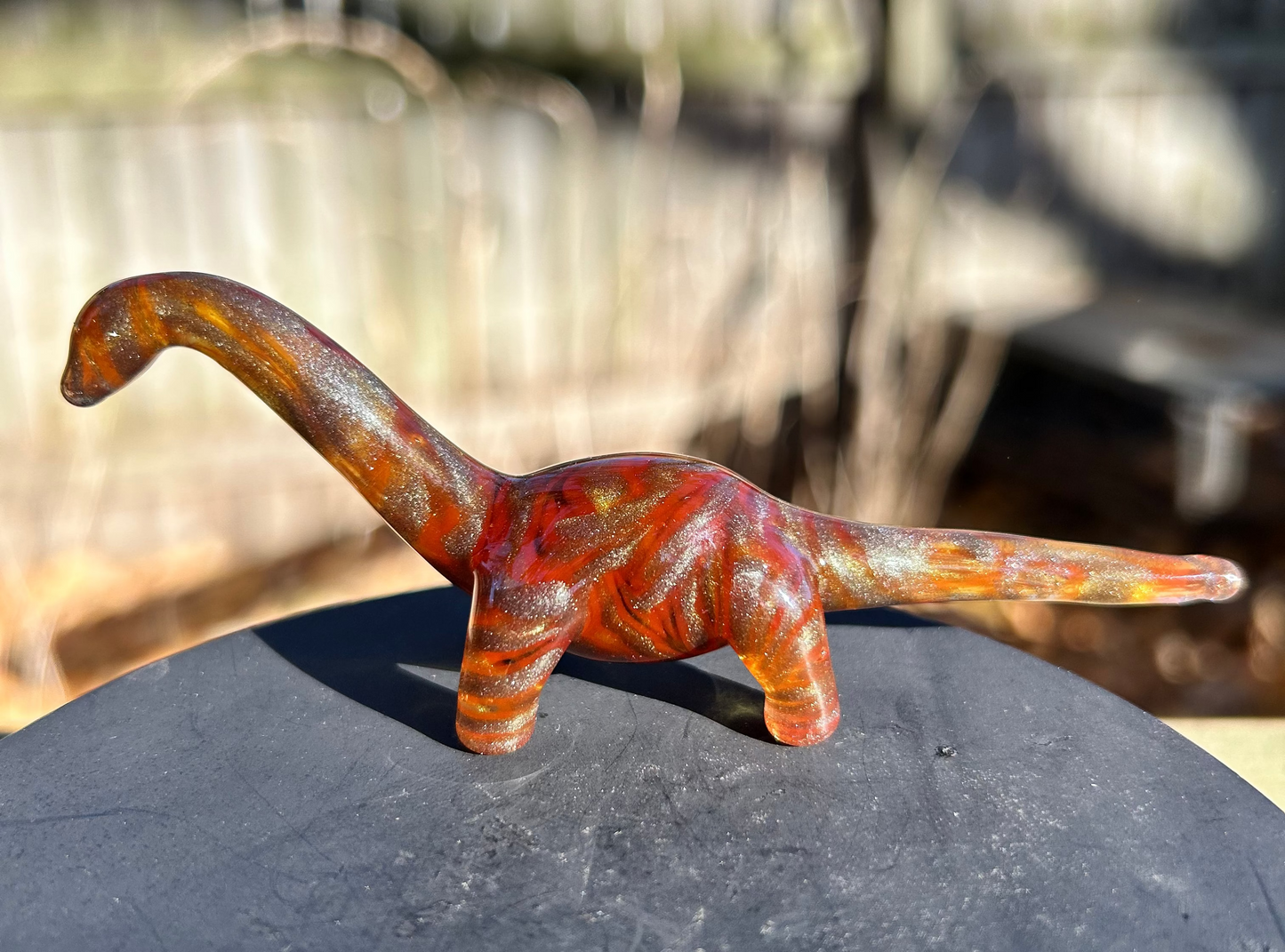 Sparkly Orange Dino