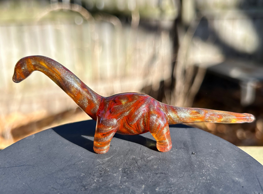 Sparkly Orange Dino