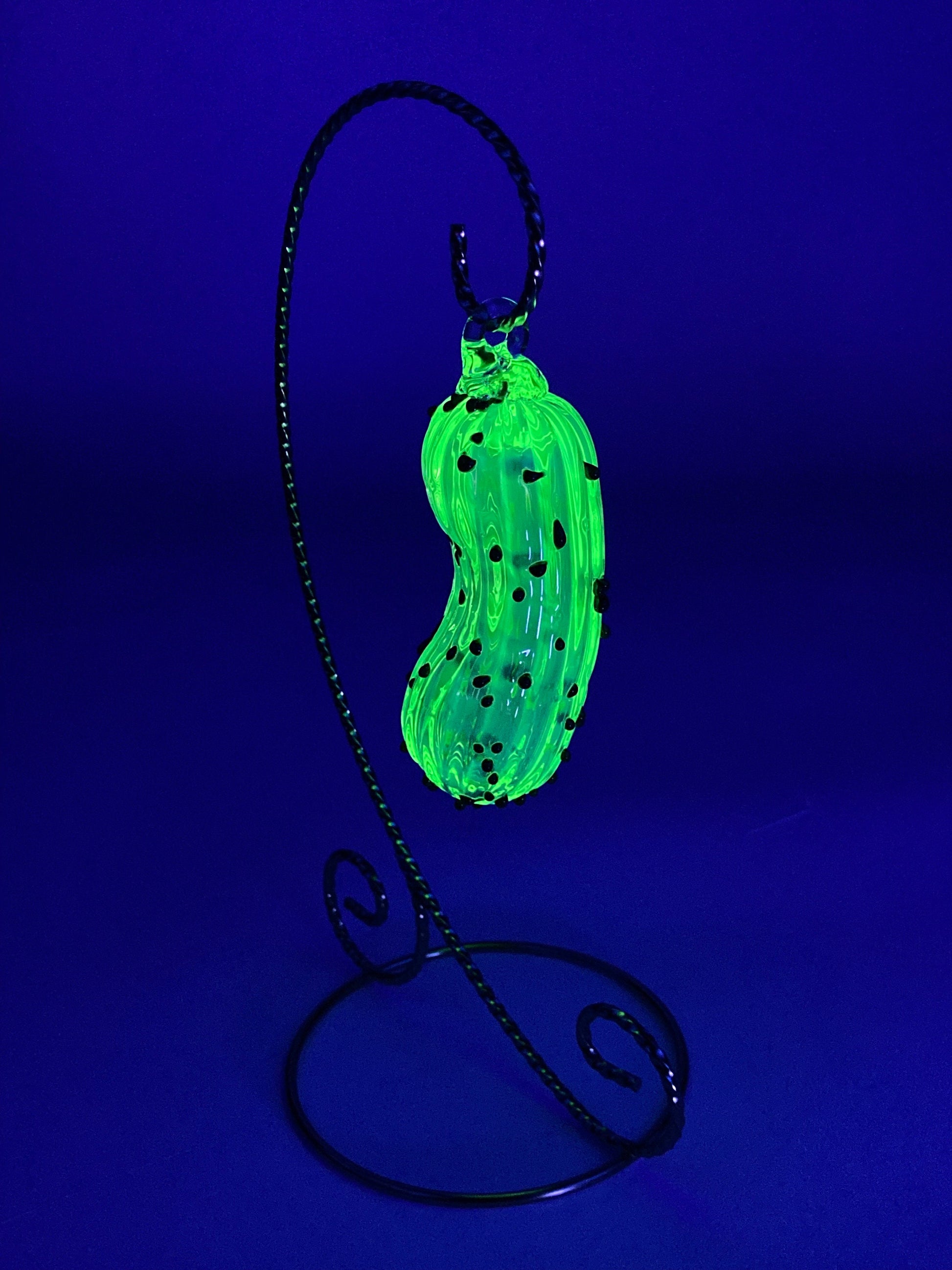 Uranium Glass Pickle ornament