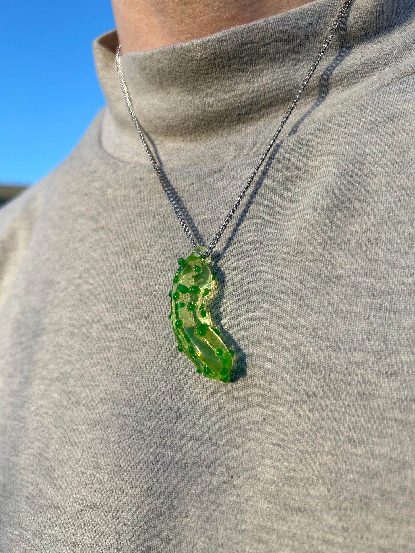 Mini Glass Pickle Pendant